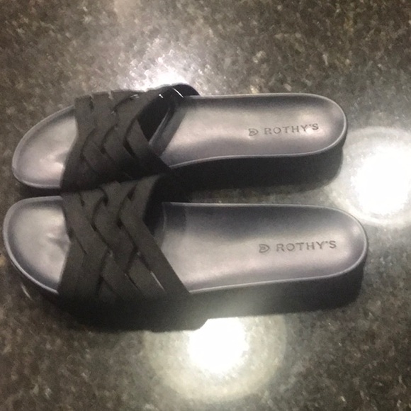 Rothy’s Black Sandal Sz 11.5 - Picture 1 of 5